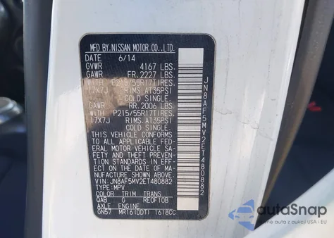 2014 Nissan Juke S z USA, uszkodzony, nr VIN JN8AF5MV2ET480882